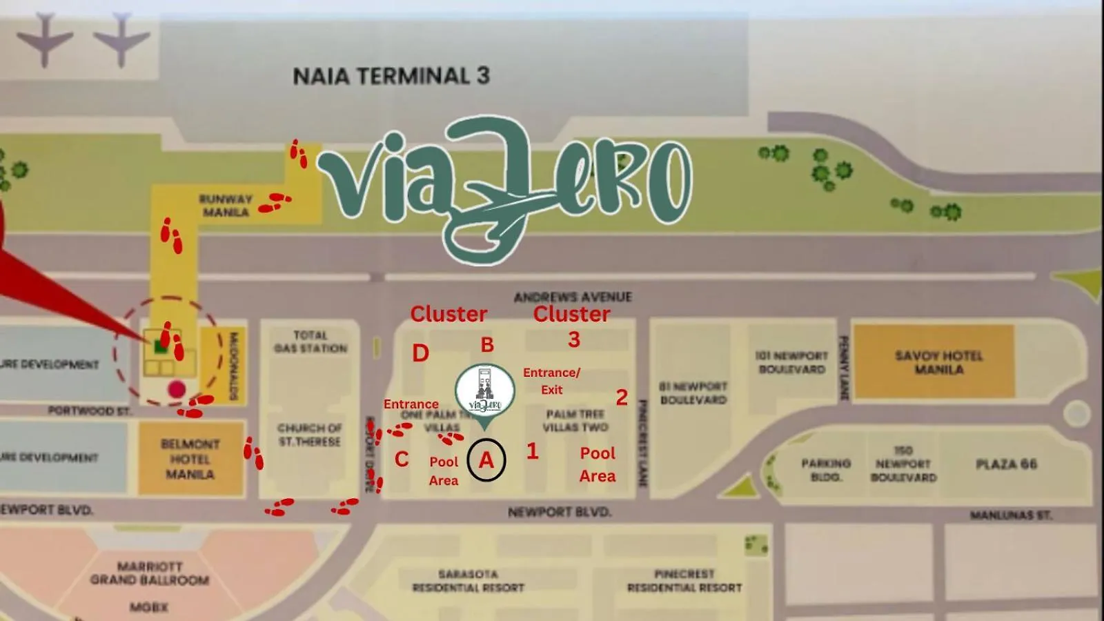 One Palm Tree Villas Condominium - Studio 10Th-A Fl With Balcony - Across Terminal 3 Airport Manila